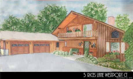 Single Family Home Sold in Westport CT 06880. chalet house near beach side waterfront with 2 car garage.
