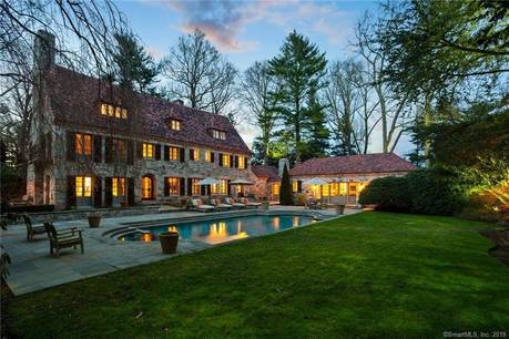 Luxury Single Family Home Sold in Westport CT 06880. Old colonial house near waterfront with swimming pool and 3 car garage.